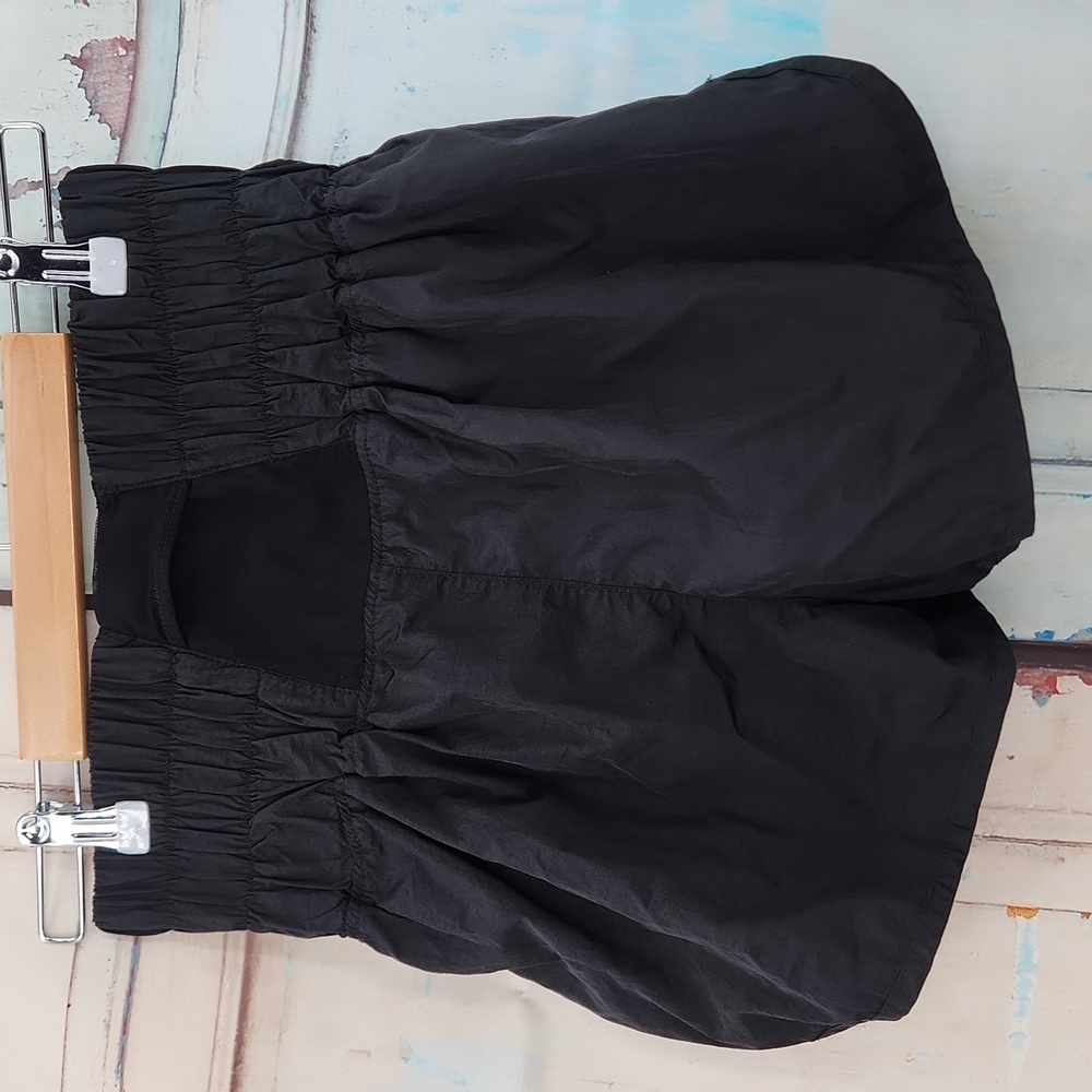 Free People Movement The Way Home Smocked High Rise Shorts Black - Picture 4 of 5